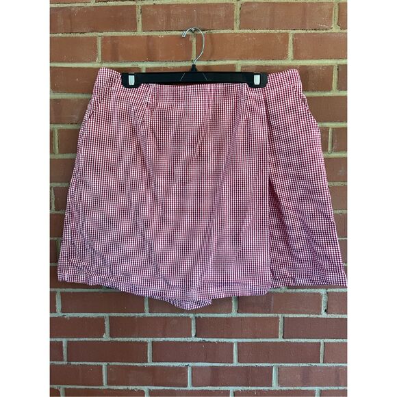 Y2K Plus Size Shorts Skort Red Plaid - Picture 1 of 4